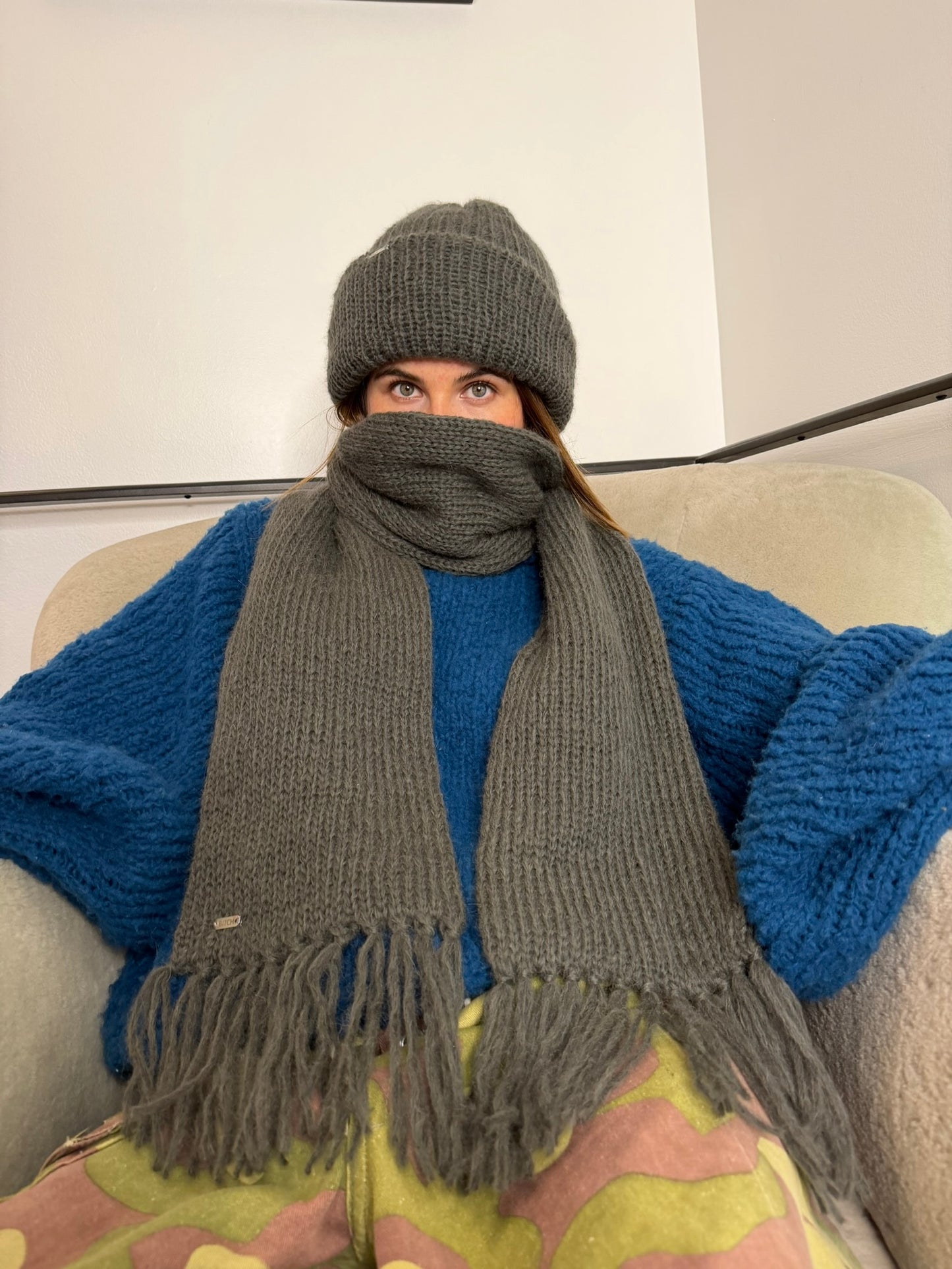 Summit Scarf Dusty Olive Green