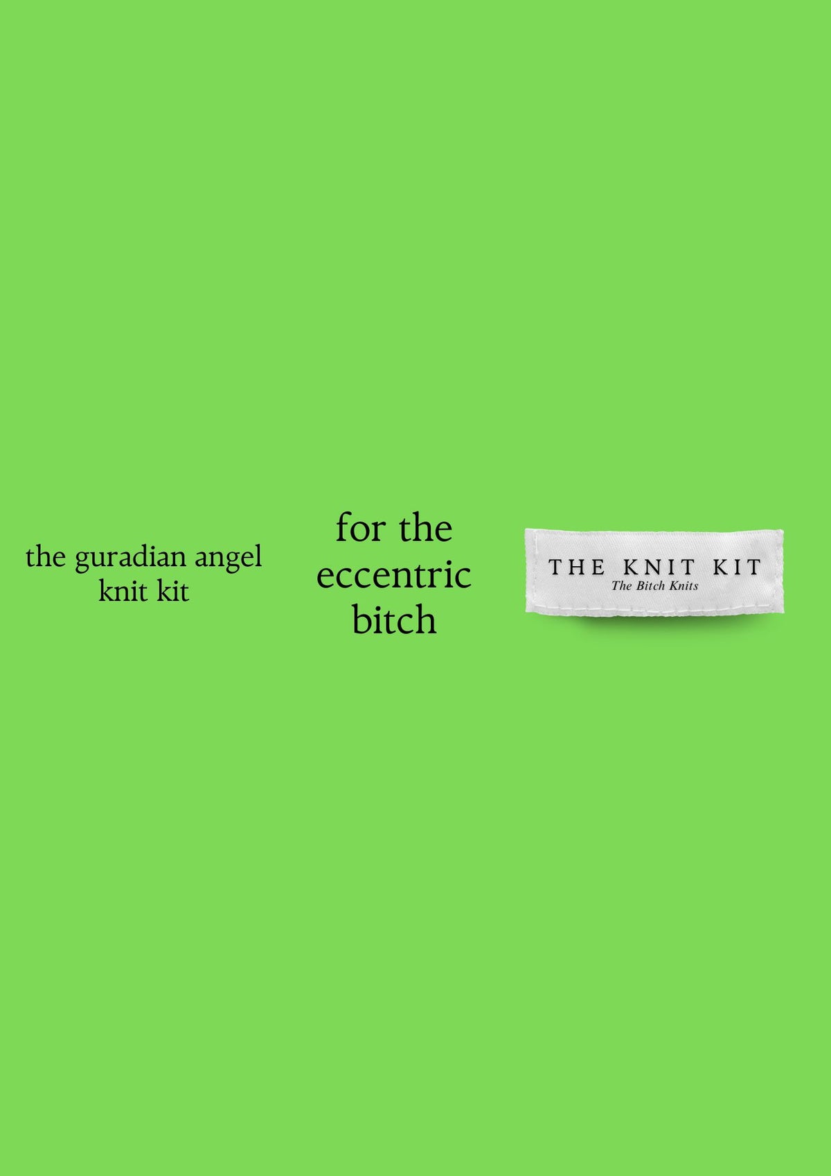 Guardian Angel Knit Kit - Colorful Solid Color (Pre-Order)