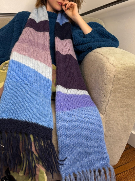 Summit Scarf Blue and Purple Stripe