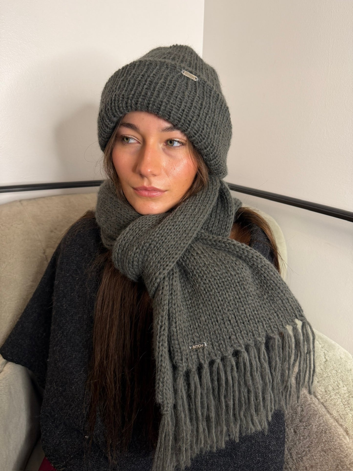 Summit Scarf Dusty Olive Green